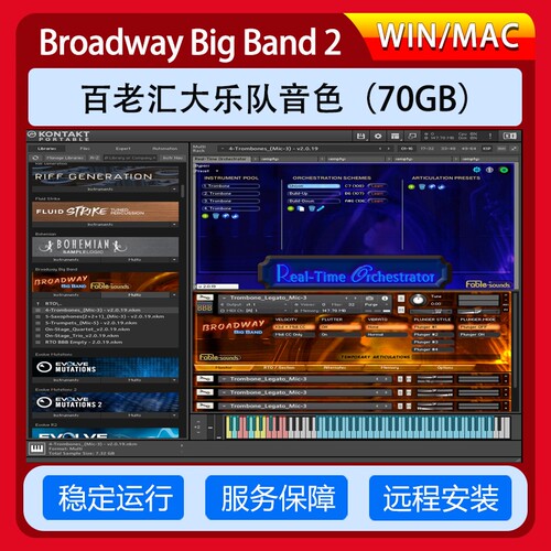 百老汇舞台大乐队Broadway Big Band 2音色布鲁斯爵士编曲音源