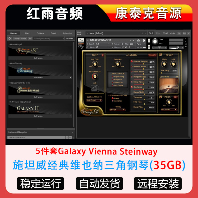 5件套Galaxy Vienna Steinway施坦威经典维也纳三角钢琴编曲音源