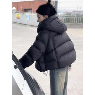 龟背泡芙软糯短款白鸭绒羽绒服女冬季新款加厚小个子面包服外套潮