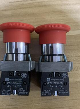 急停金属按钮开关XB2-BS542XB2-BS442蘑菇头停止按钮自锁旋转复位