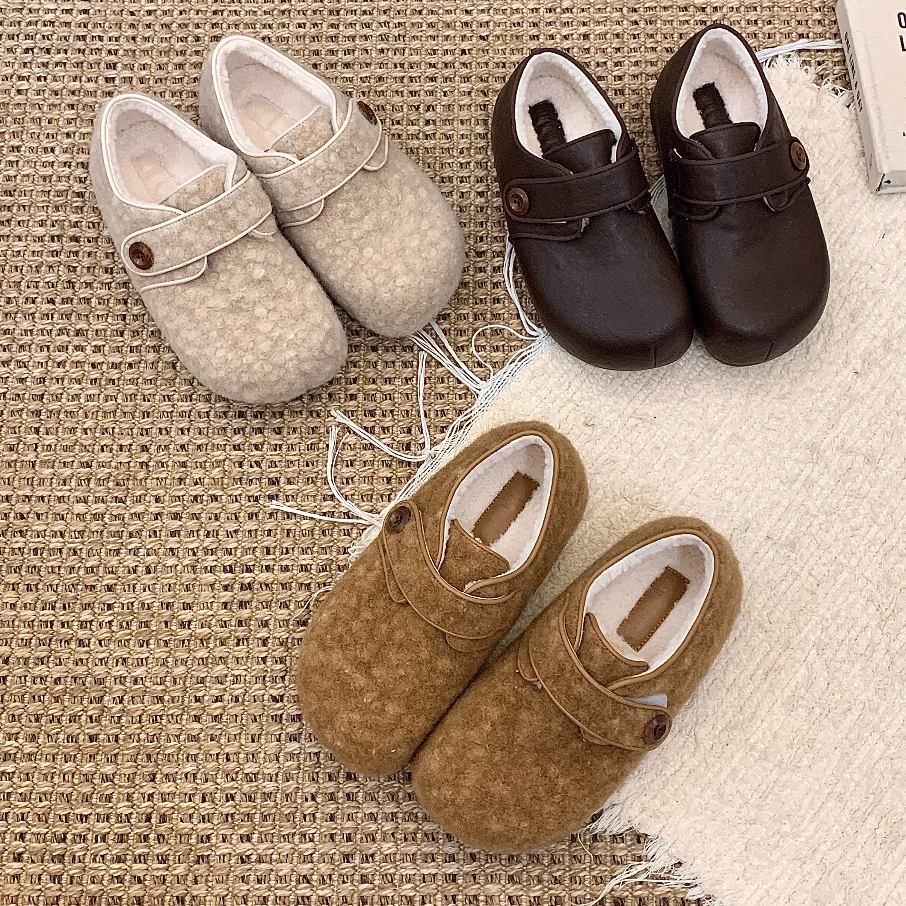 7CM内增高加绒保暖勃肯鞋