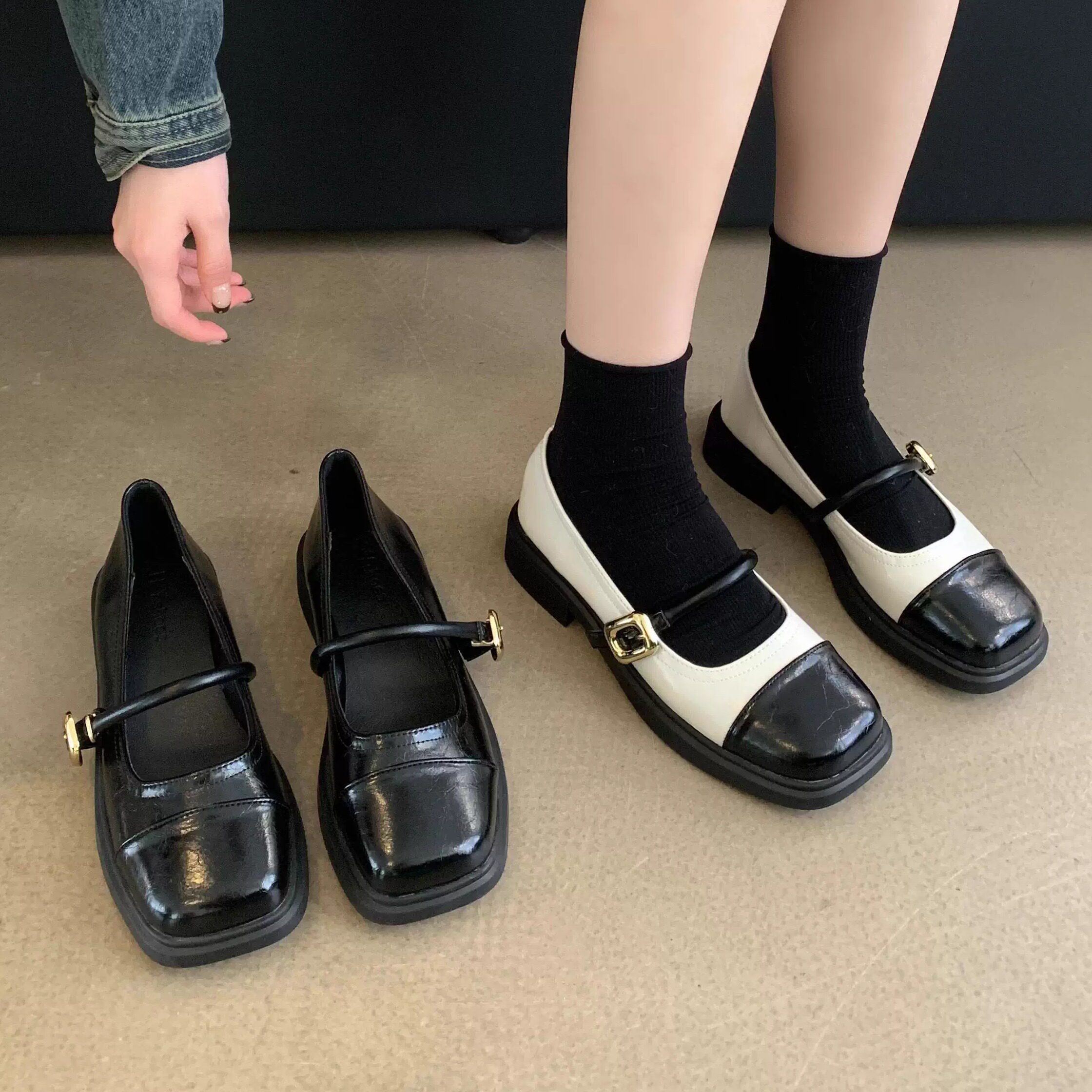 乐福鞋学院风JK小皮鞋