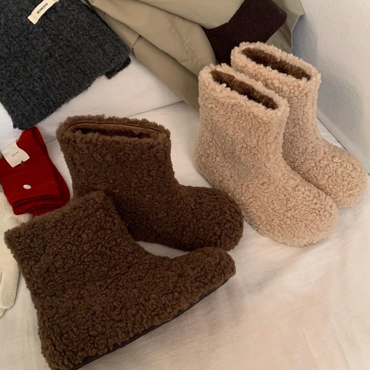 韩版羊羔毛雪地靴女冬季