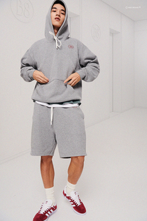 ANB秋冬 / ANB B8系列新款印花双口袋设计连帽卫衣