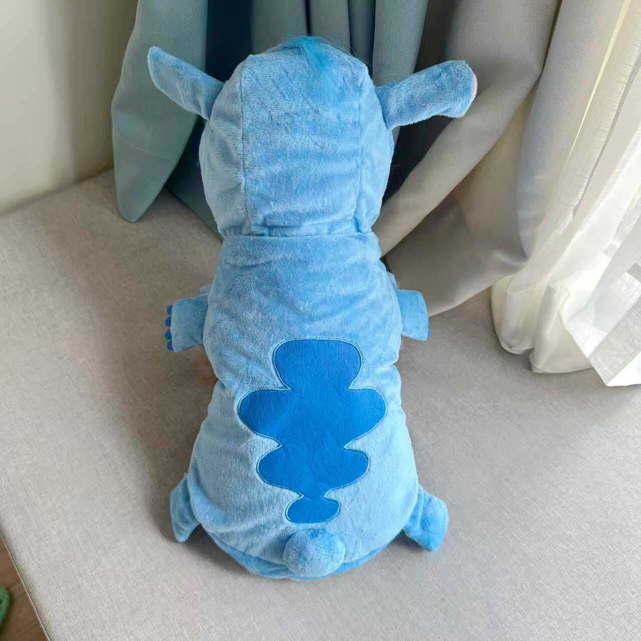 蓝色水晶绒史迪仔狗狗变身装宠物秋冬棉衣金毛泰迪狗衣服猫衣服