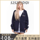 韩国5252oioi连帽卫衣女rose朴彩英同款 刺绣字母情侣拉链外套潮牌