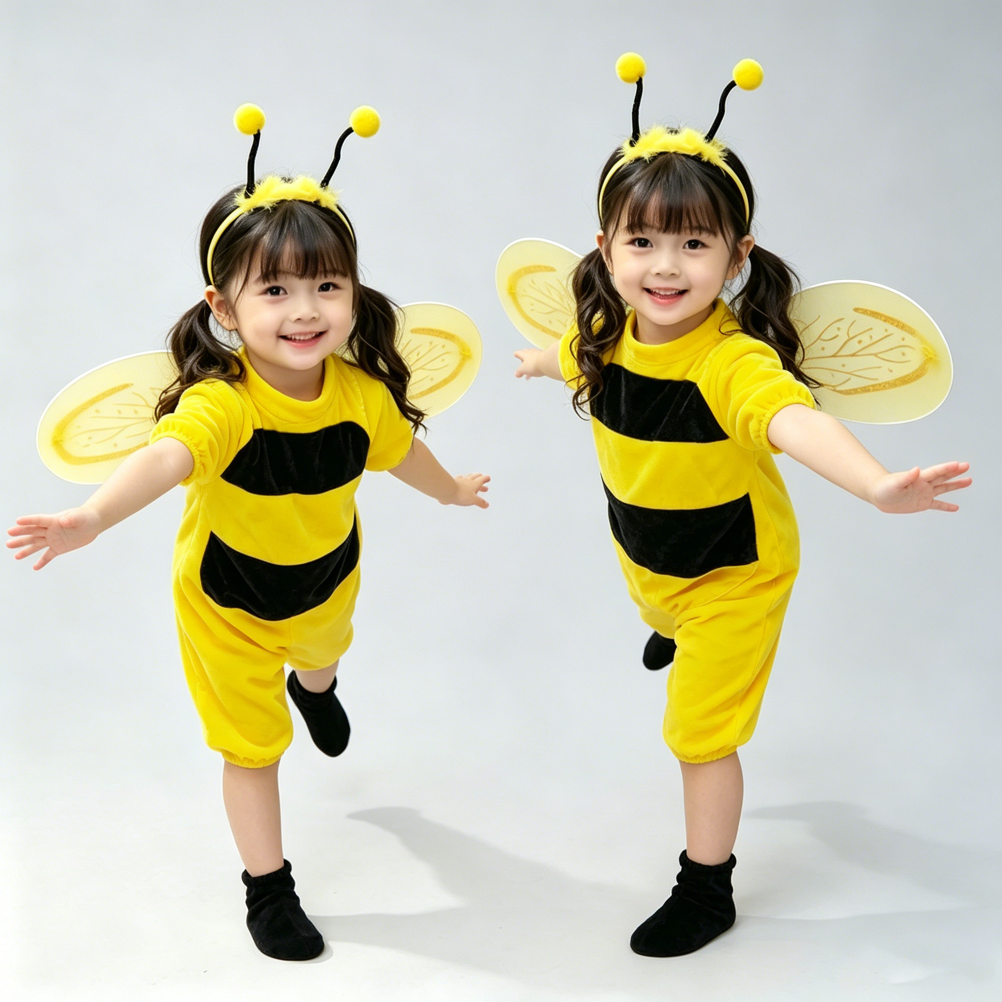 可爱蜜蜂演出服儿童连体表演服男女童可爱卡通幼儿园舞台舞蹈服装