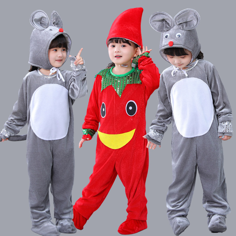 老鼠吃辣椒演出服动物表演服