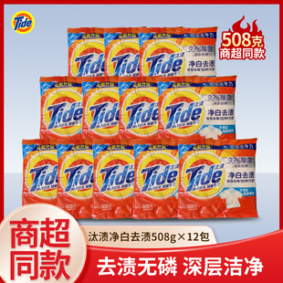 汰渍洗衣粉508g净白去渍小袋家用小包装实惠装净白去渍正品