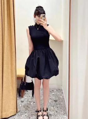 CICI代购m家连衣裙2025秋冬假两件半高领拼接蓬蓬短裙MFPRO04346