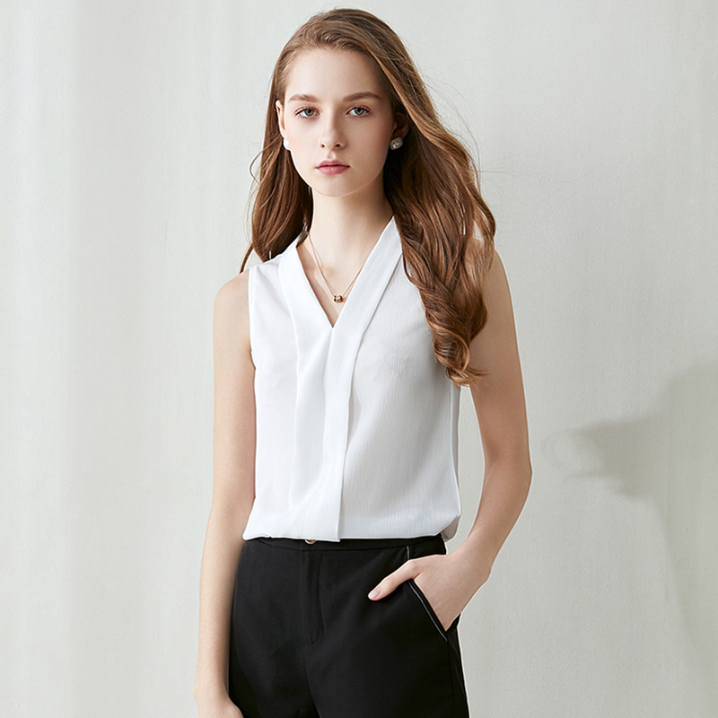 宽松西装衬衣背心打底衫