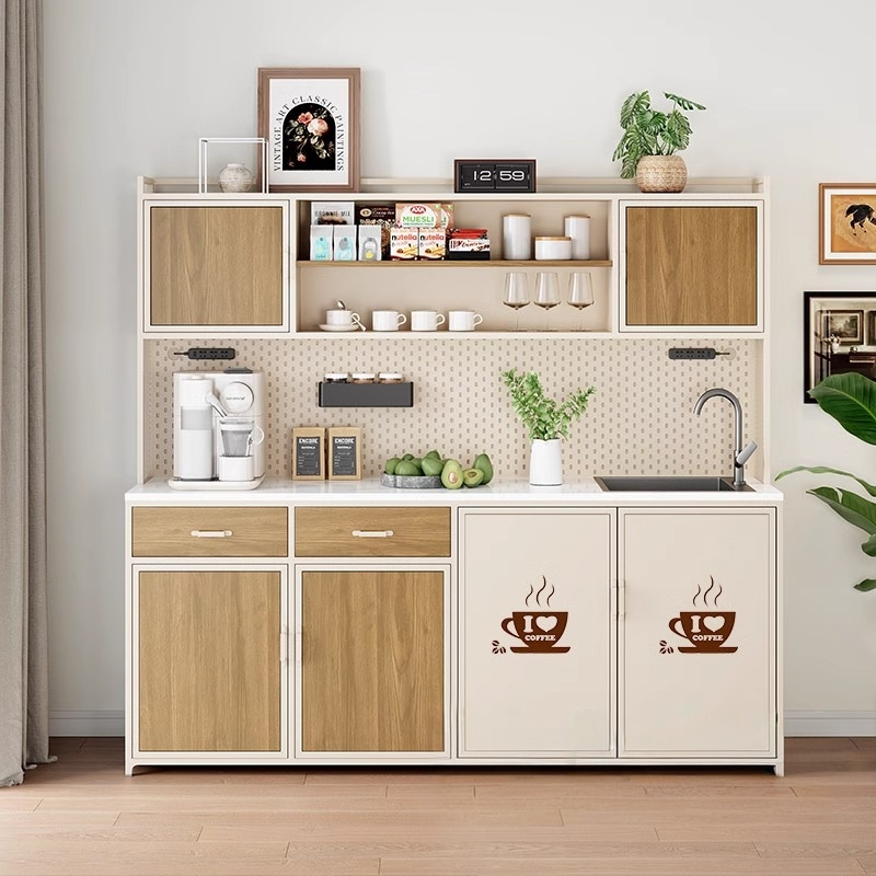 商用办公室公司水吧台一体柜餐边柜水槽茶水间洗杯台咖啡机操作台