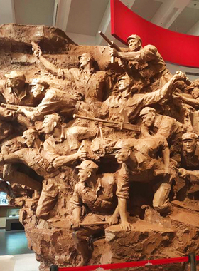 大型军人群雕解放战争文化铸铜