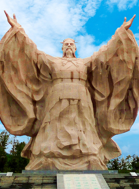 历史名人主题汉高祖名人石雕广场大型园林景观户外古代人物肖像