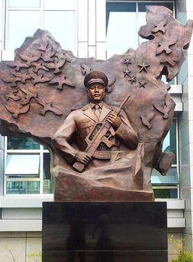 玻璃钢仿铜现代人物户外