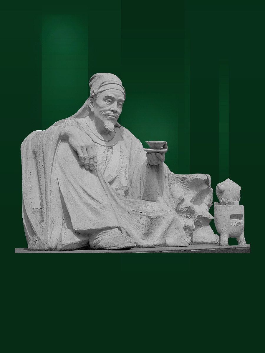 大型名人雕塑定制茶圣陆羽传统园林雕像塑像玻璃钢石雕工艺品摆件