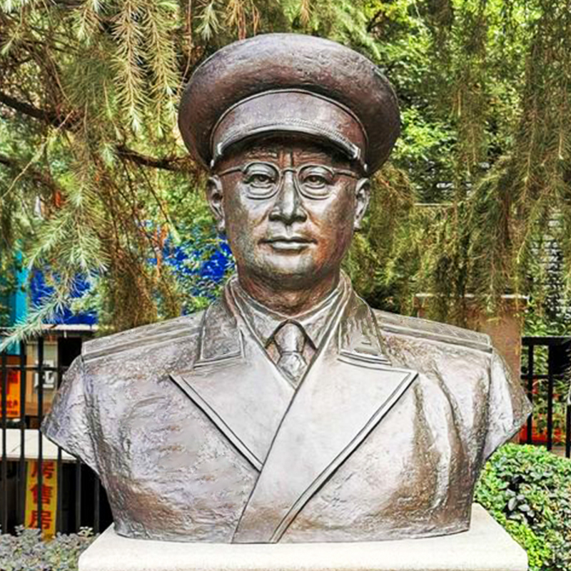 陈赓将军人物胸像玻璃钢校园文化