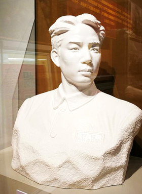 毛岸英半身胸像玻璃钢雕塑中华先烈名人大型户外园林铸铜艺术摆件