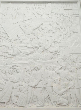 抗美援朝人物浮雕背景墙文化