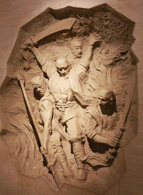 军人文化主题浮雕背景墙