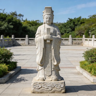 名人雕塑神话人物妈祖汉白玉石雕校园广场汉白玉艺术文化摆件定制