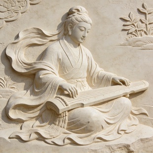 汉白玉精品人物浮雕青石复古影壁石艺术抽象石雕雕塑摆件校园庭院