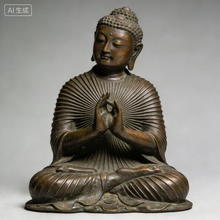 铸铜佛像黄铜金属雕塑户外景区寺庙大型装饰摆件源头信仰主题工厂