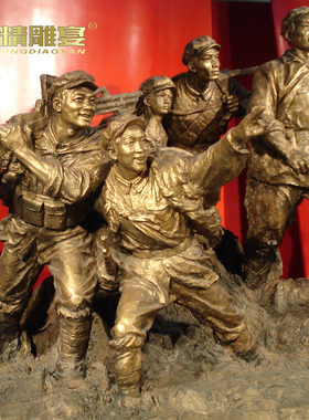 红军长征雪山玻璃钢仿铜文化