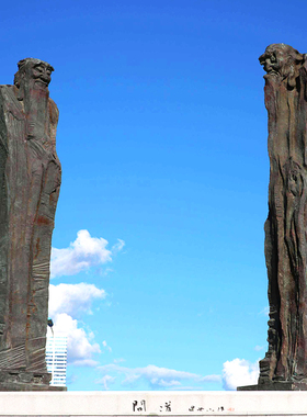 抽象艺术人物玻璃钢仿铜雕塑户外园林景观大型铸铜金属地标雕像