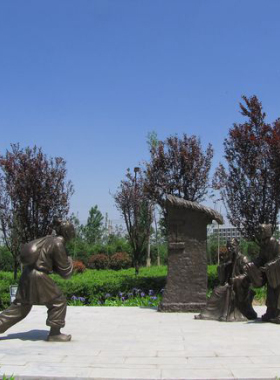 园林景区户外小品玻璃钢仿铜人物雕塑二十四孝文化情景民俗摆件