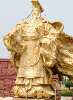 古代历史名人秦始皇帝王嬴政铸铜人物雕塑户外大型广场城市摆件