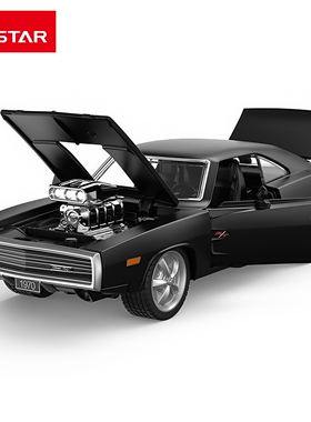 rastar星辉合金车模型道奇CHARGERR/T肌肉车回力声光玩具摆件1:36