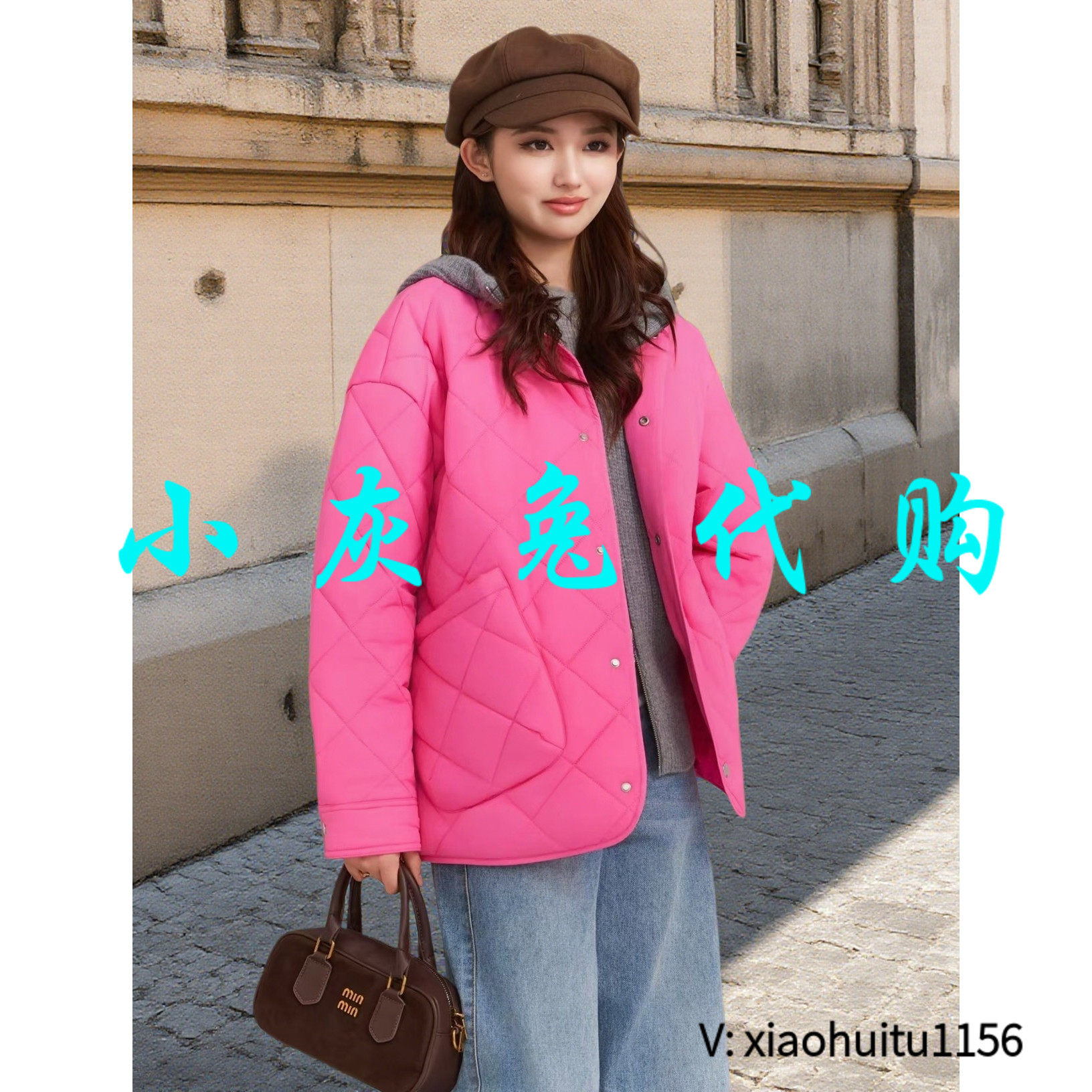 小灰兔专柜正品代购2026秋冬宽松棉服外套 5400730-1034055-001