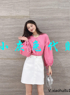 小灰兔专柜正品代购2025春装新款灯笼袖衬衫5301005-1125961-001