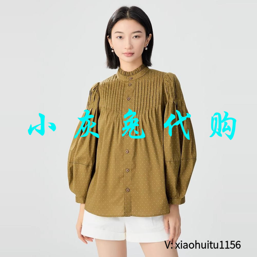 小灰兔专柜正品代购2026秋冬复古宫廷风衬衫5301044-1S19739-001