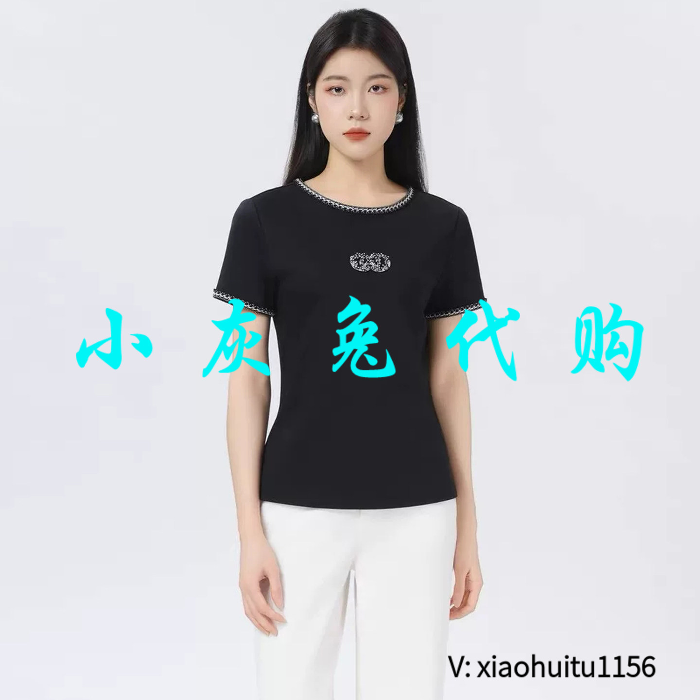 小灰兔专柜正品代购小香短袖T恤