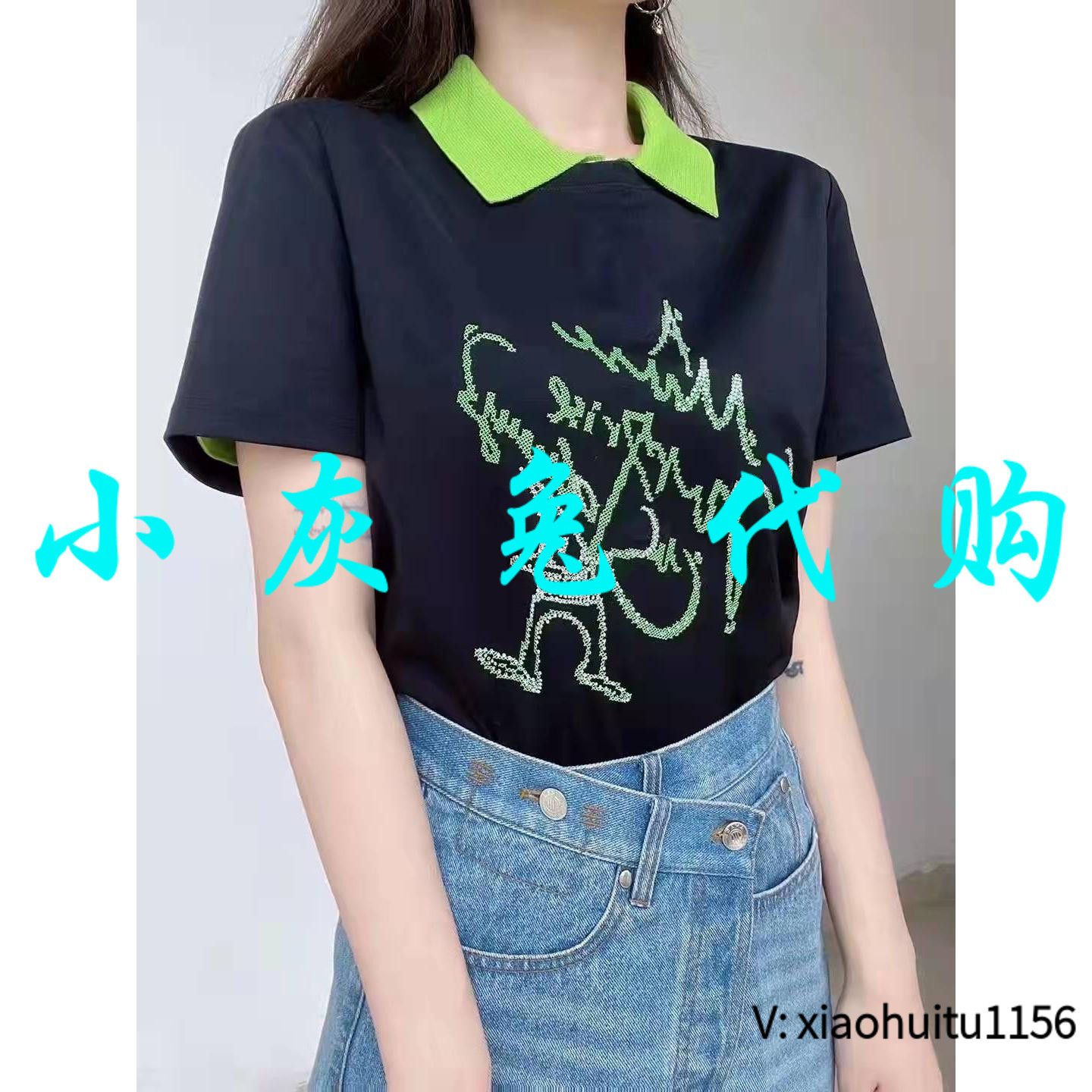 2022夏款绣花短袖T恤女
