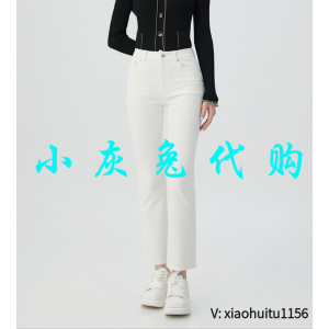 小灰兔正品代购白色牛仔裤