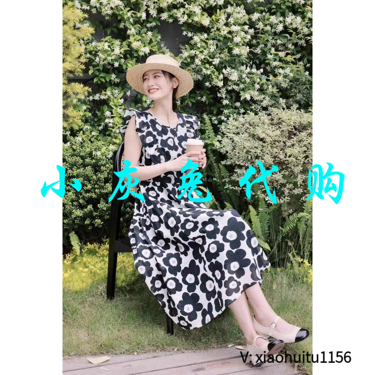 小灰兔正品代购花朵连衣裙女