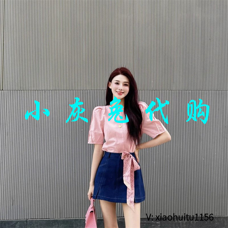 小灰兔专柜正品代购2026夏季新款圆领套头泡泡袖衬衫上衣1300981