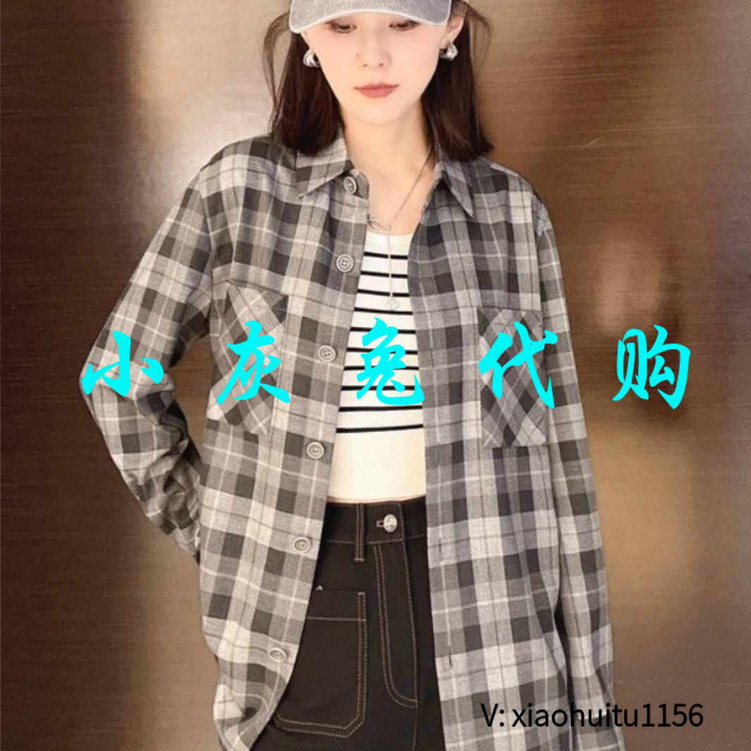 小灰兔专柜正品代购2026春装新款格子长袖休闲衬 1400458-4K05421