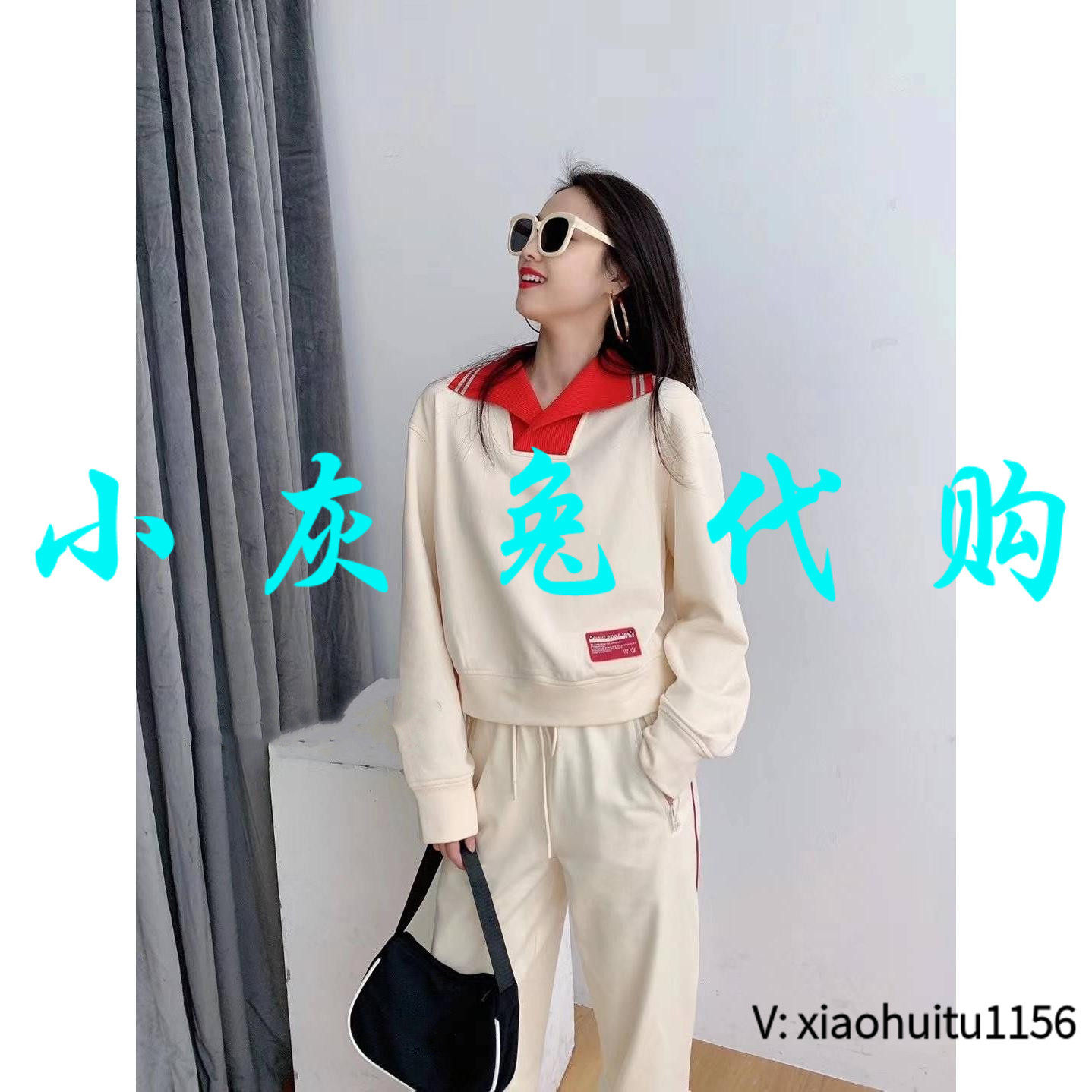 小灰兔正品代购翻领卫衣