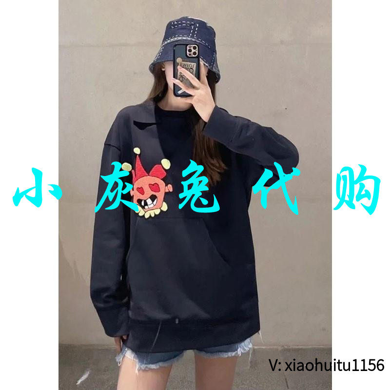 小灰兔正品代购黑色小丑印花卫衣