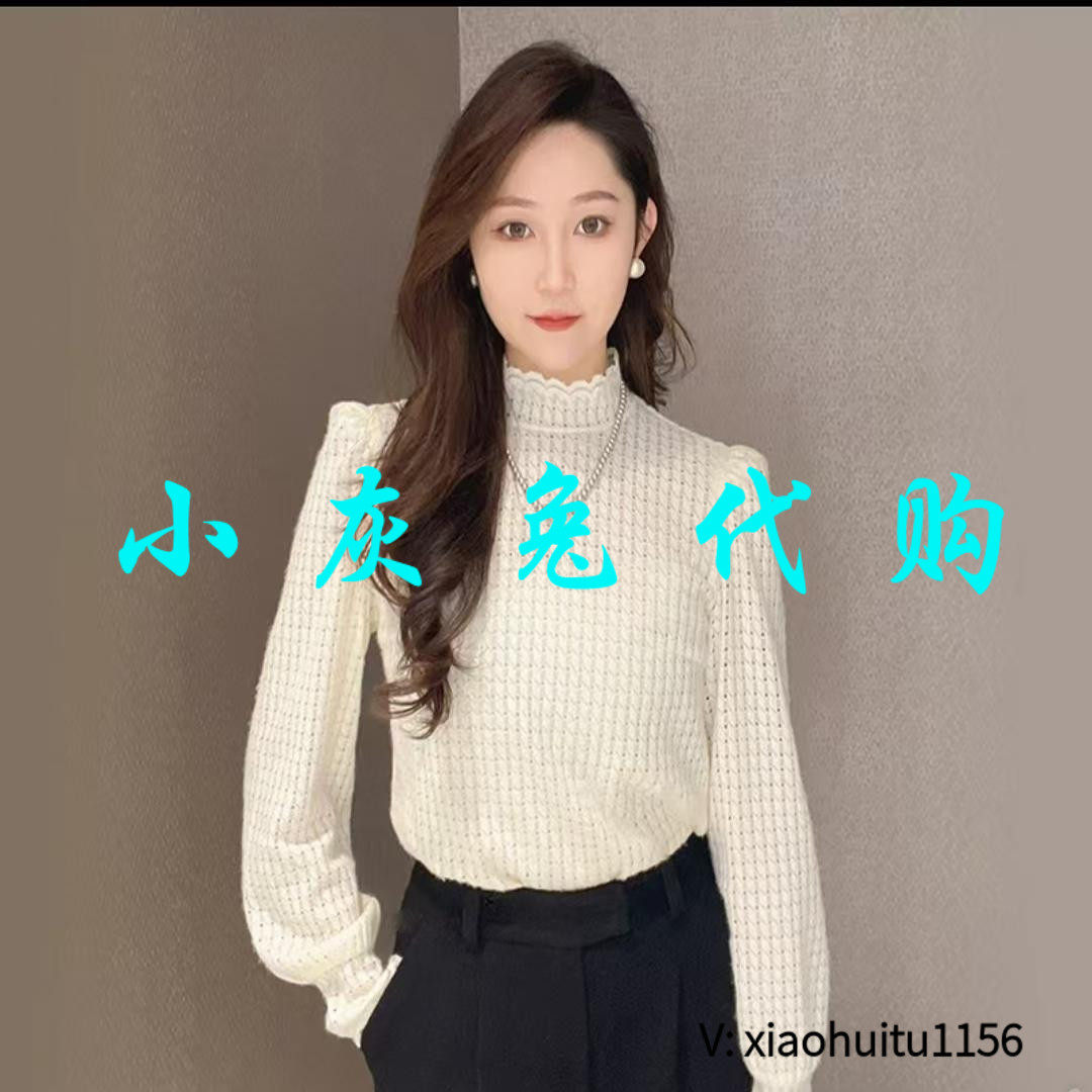 小灰兔专柜正品代购2026春装新款蕾丝花边套头衬衫130006-2A64071