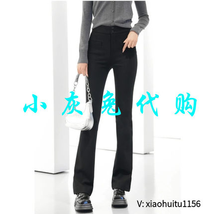 小灰兔专柜正品代购2025秋冬新款加绒超模休闲裤女510060-2050811