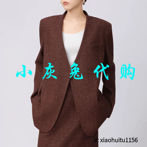 小灰兔专柜正品代购2026秋冬气质毛料西装 1400793-4244733-001