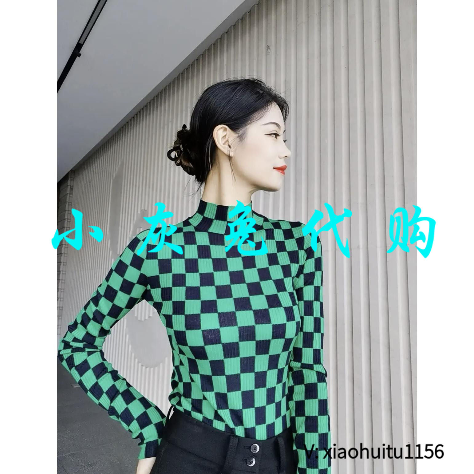 小灰兔正品代购严管领针织毛衣