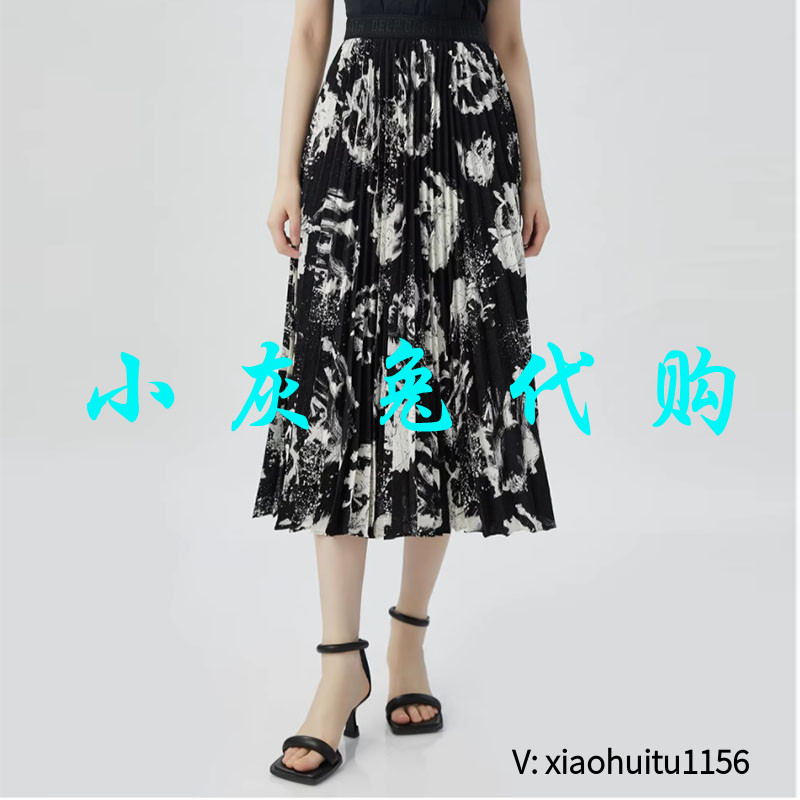 小灰兔正品代购专柜同款2026春款印花松紧腰百搭半身裙1200133
