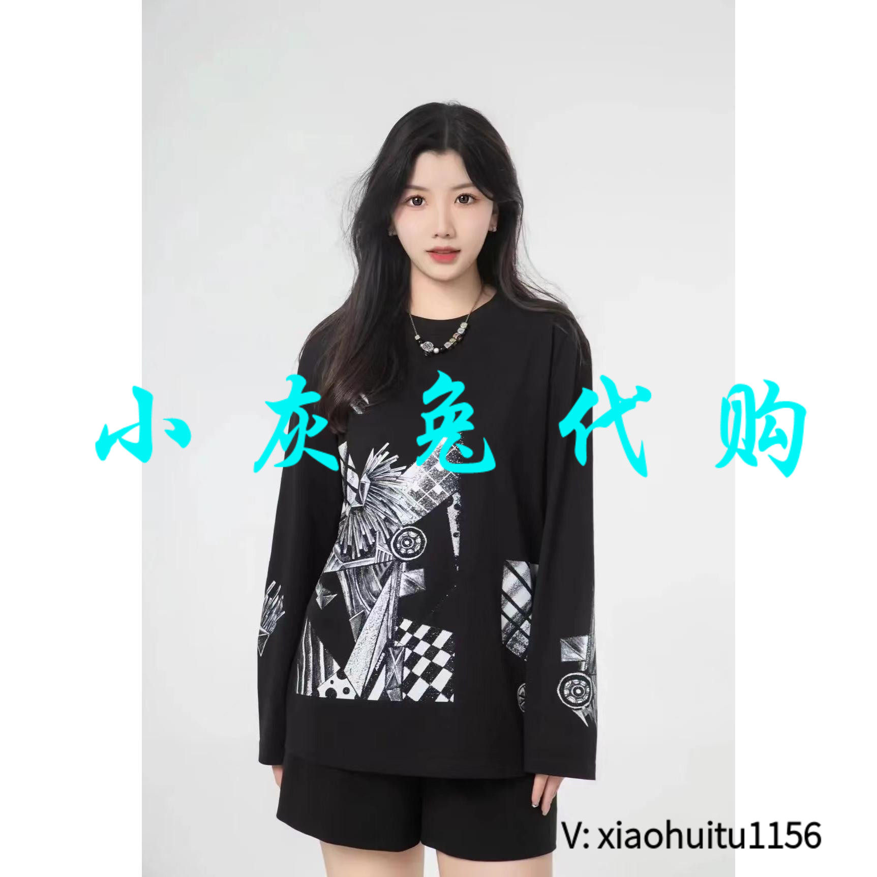 小灰兔正品代购印花卫衣