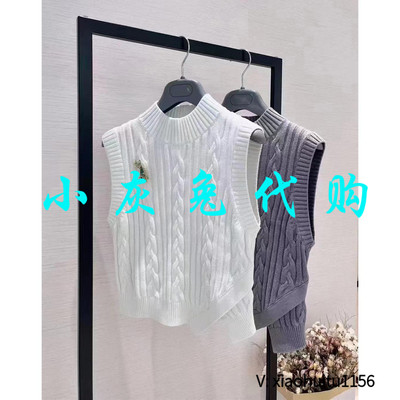 小灰兔正品代购针织短袖马甲